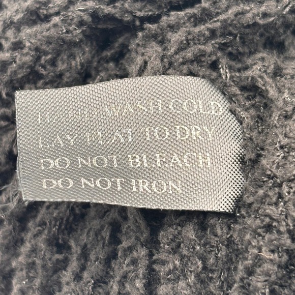 Black Knit Beanie Cap with Silver Sparkle Accents One Size - Picture 8 of 8